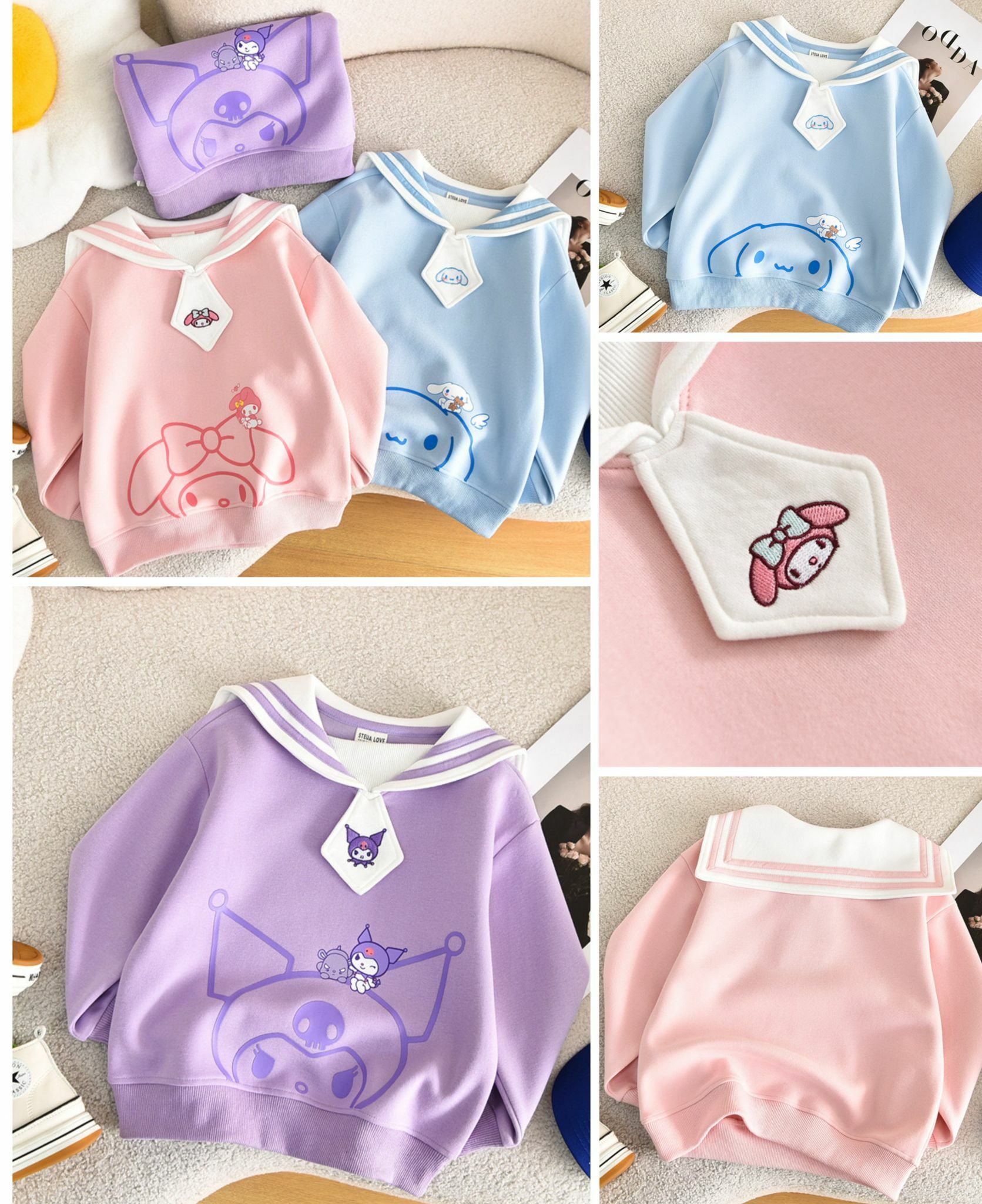 Sanrio女孩👧🏻海軍領套衫-2400255