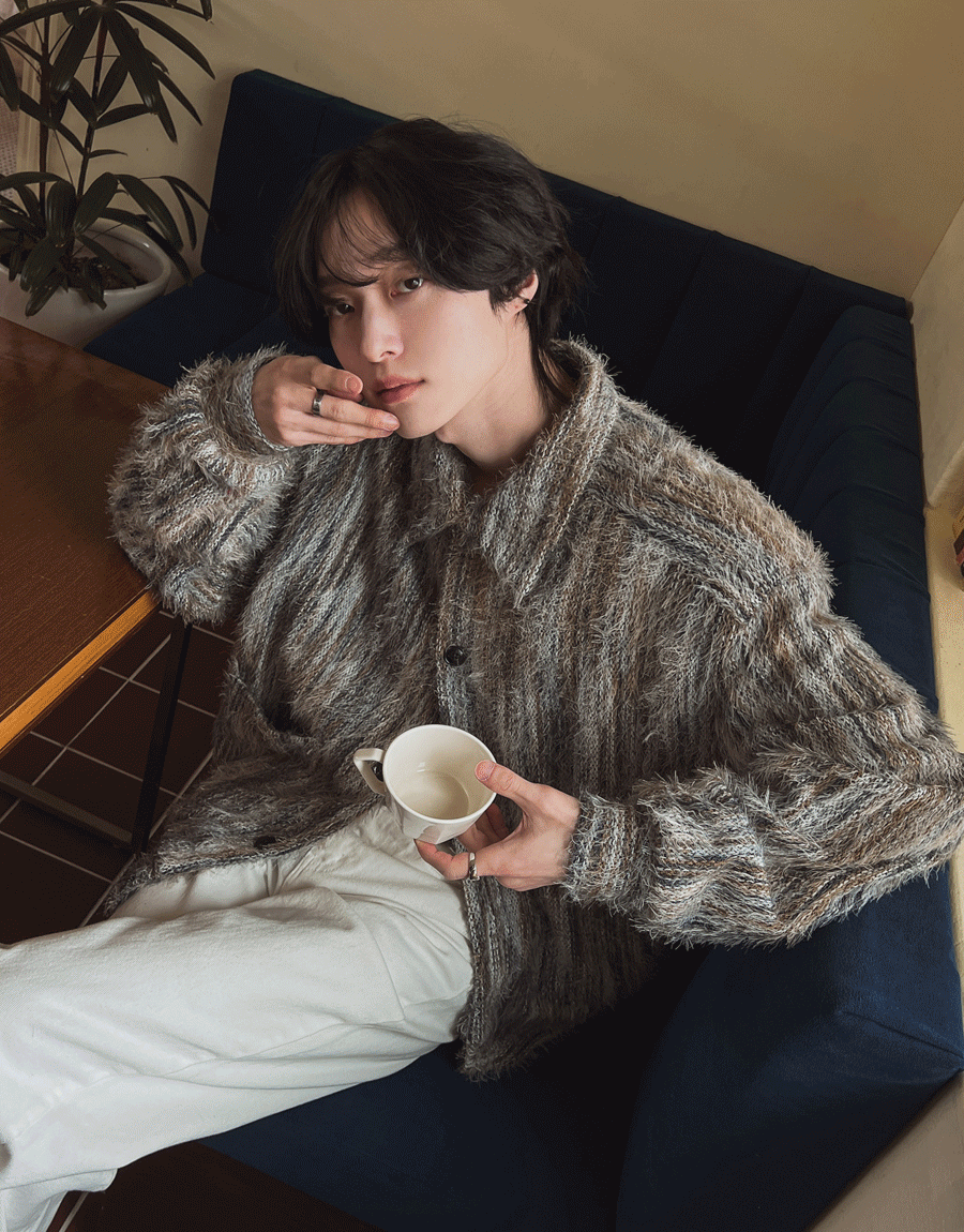 Ricky亮領馬海毛夾克