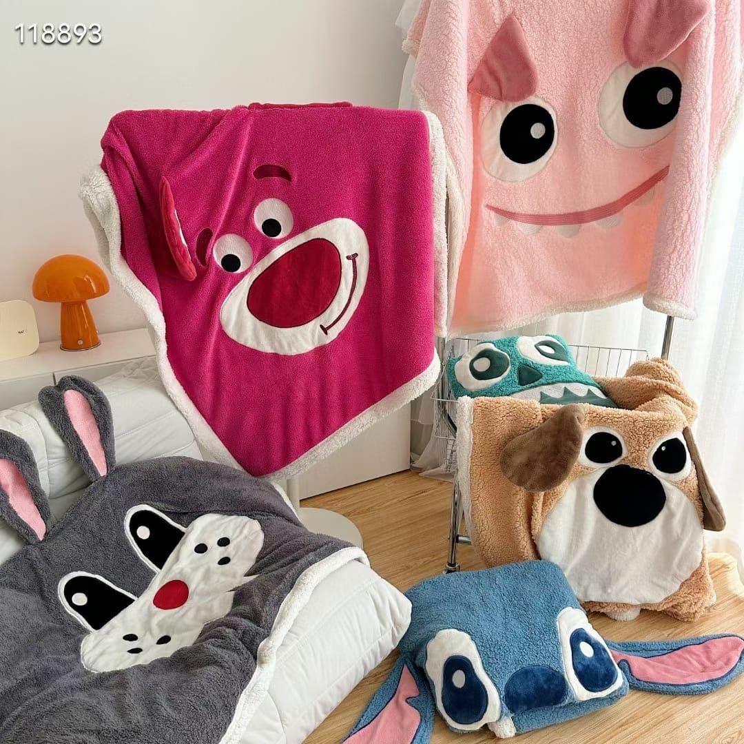 新款卡通羊絨毛毯-2400258
