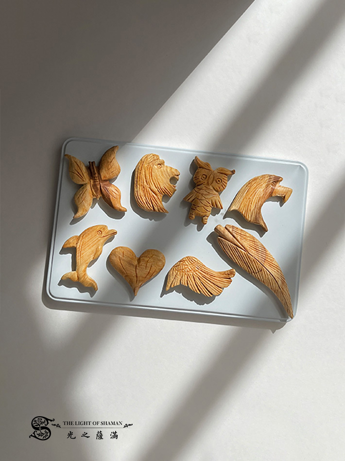 祕魯印加聖木手工雕刻強力磁鐵 貓頭鷹 -光之薩滿