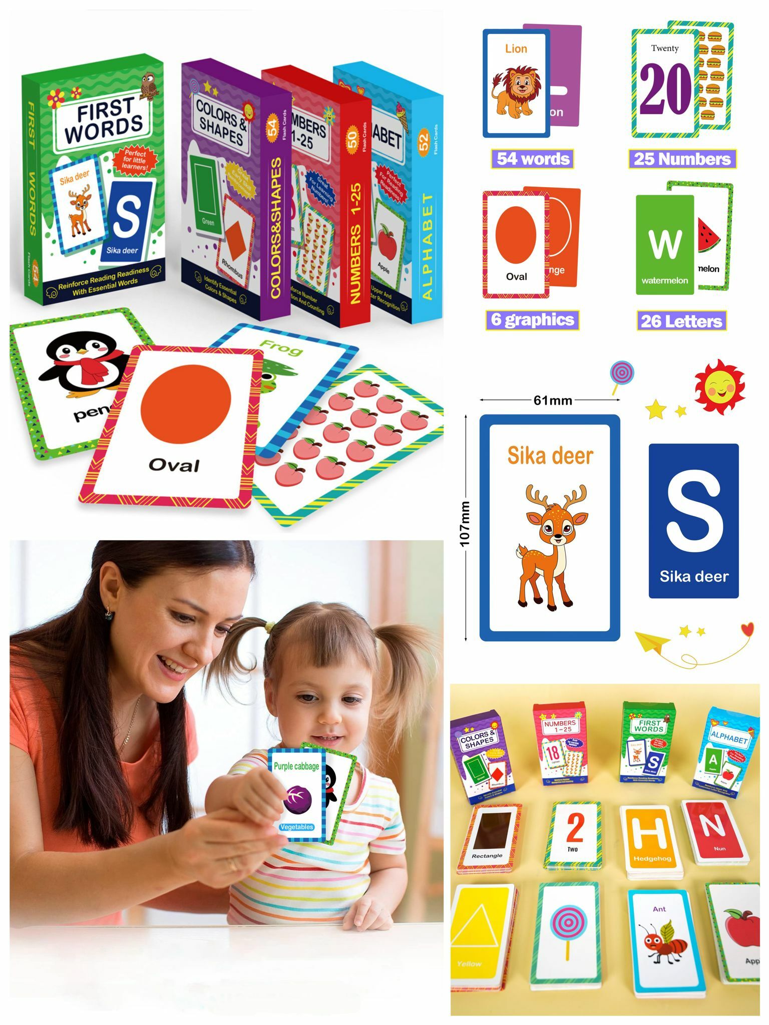 🔶幼兒啟蒙英文卡Flash cards🧩套裝4入-2400262