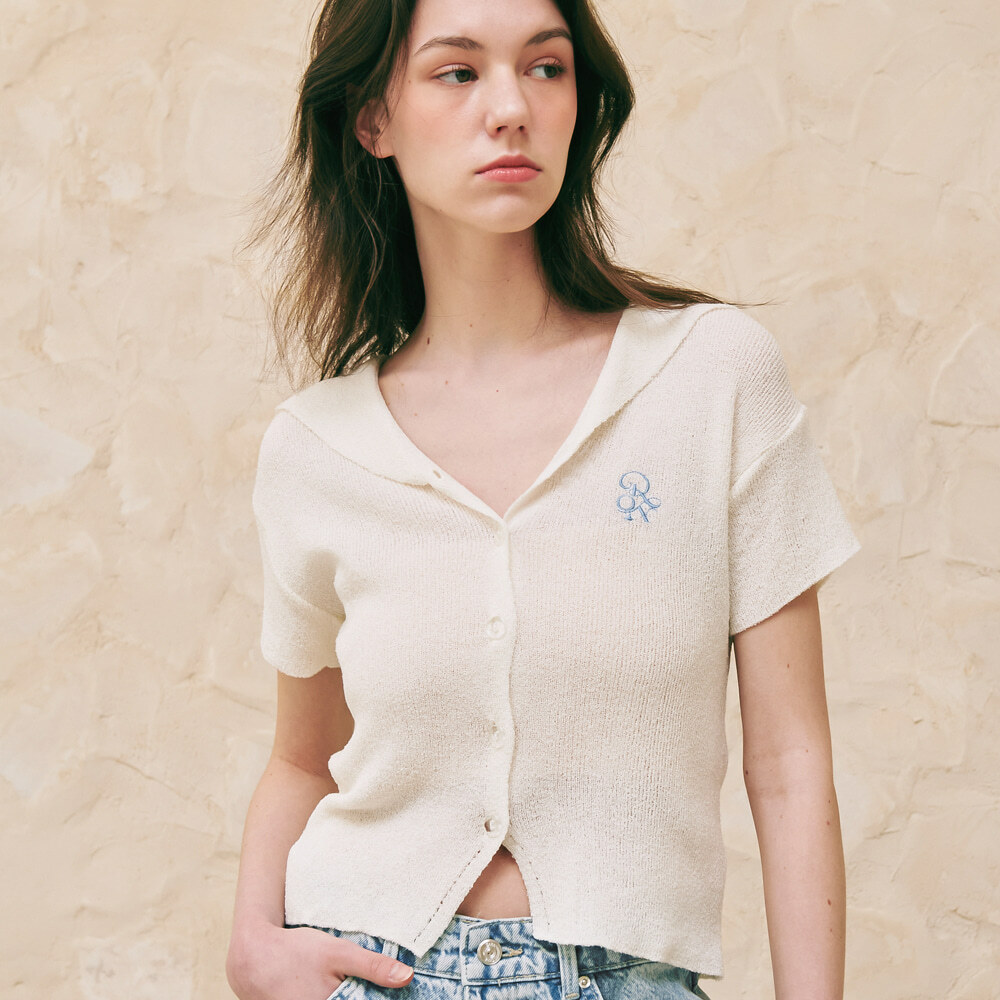 RONRON SAILOR BOUCLE SUMMER CARDIGAN