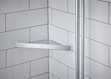 Hansgrohe AddStoris 浴室轉角置物架｜可瀝水｜亮鉻色