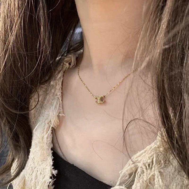 凱旋門立體單墜 碎金片細鍊翻玩