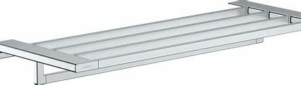 Hansgrohe Addstoris 置衣平台｜雙層毛巾桿｜亮鉻色