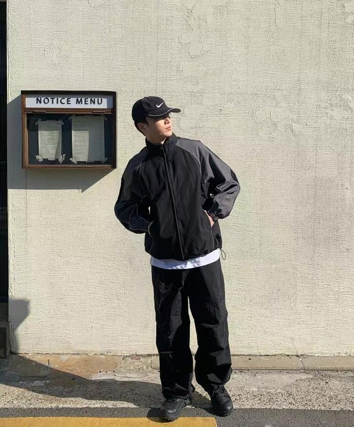 現貨🇰🇷韓國 撞色 拼接 立領 抗風外套