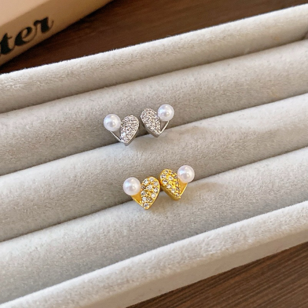 mini碎鑽珍珠小愛心