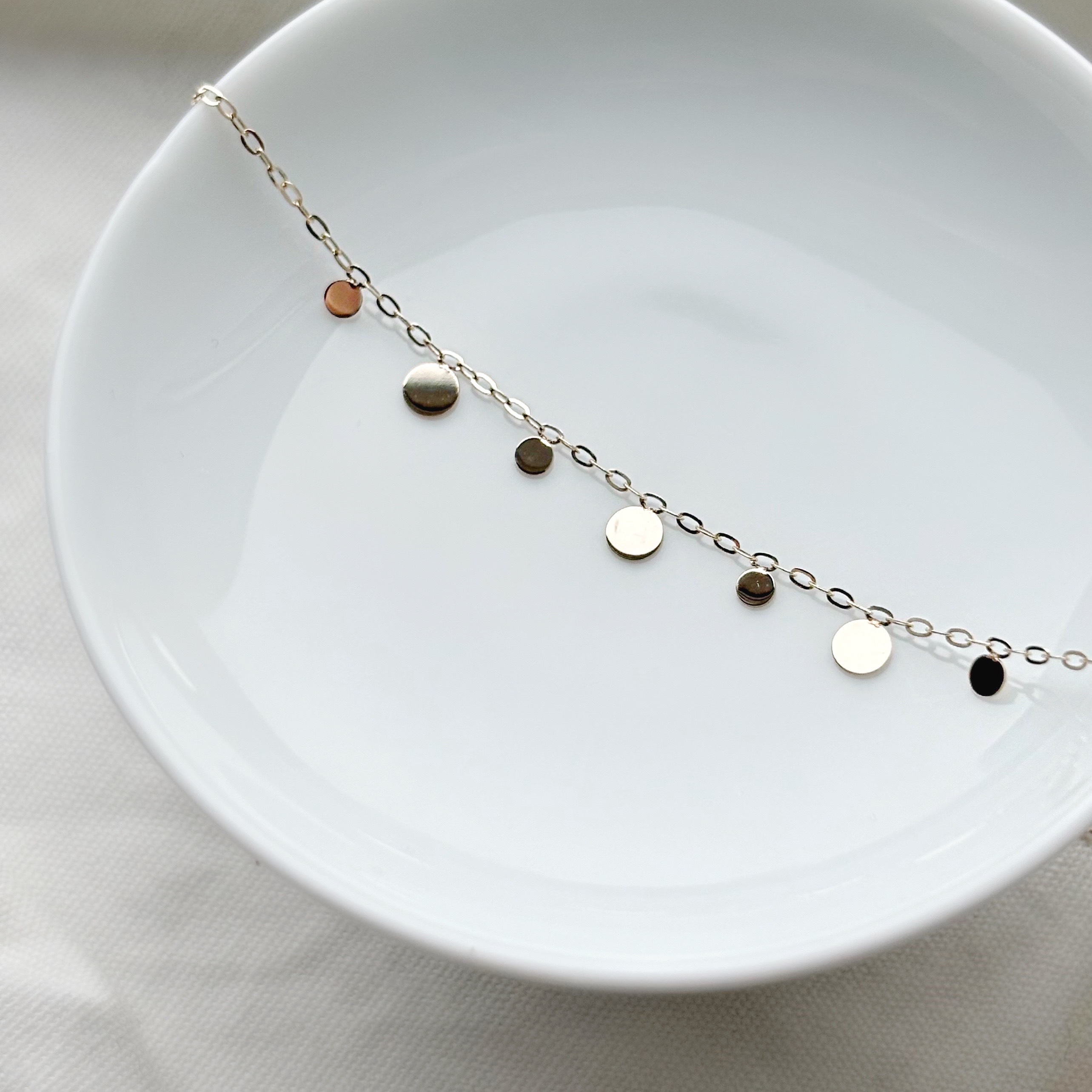 14K Bohemian圓片手鍊