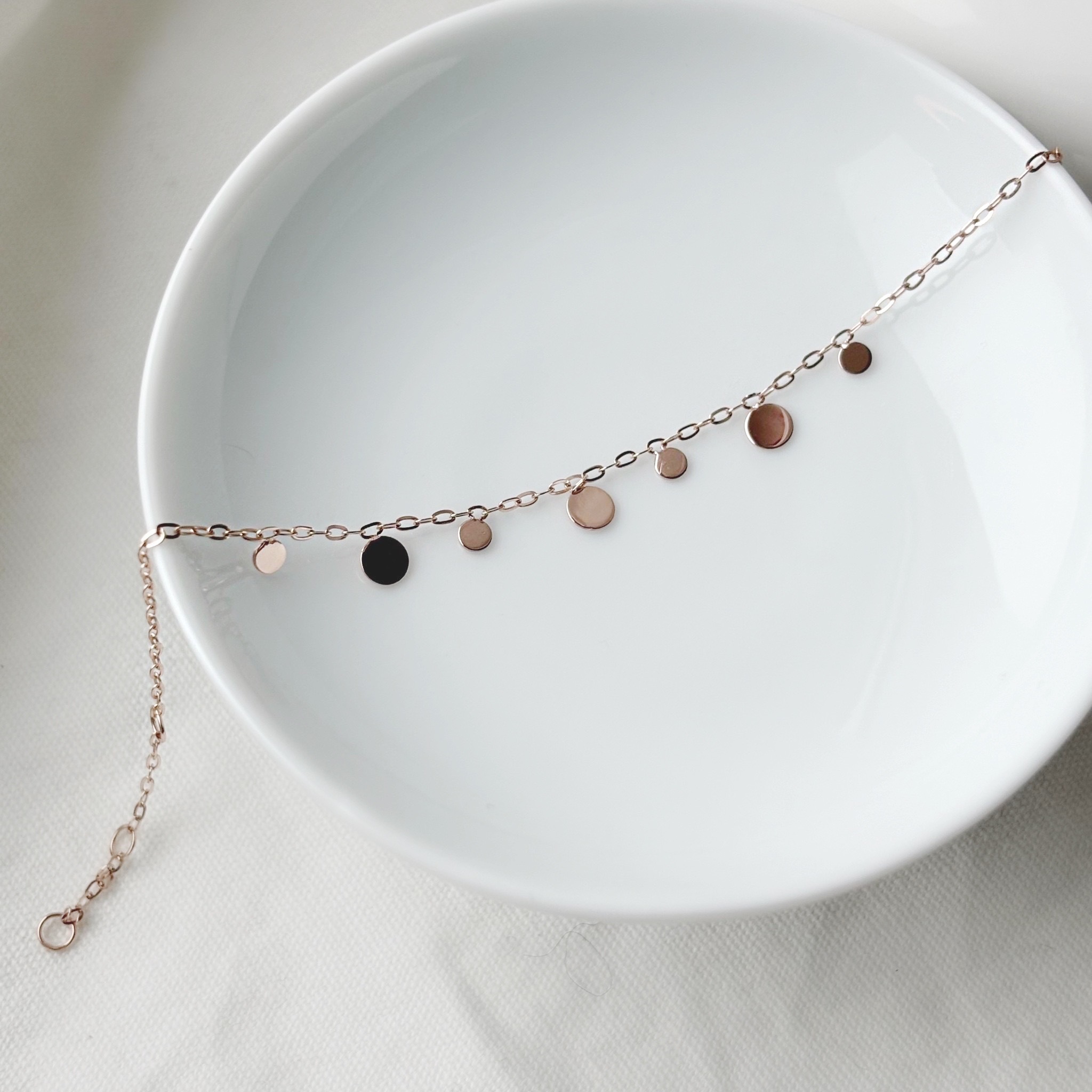 14K Bohemian圓片手鍊