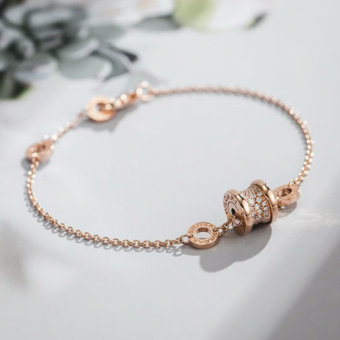 小蠻腰細鍊 定製18k陶瓷/水鑽手鍊