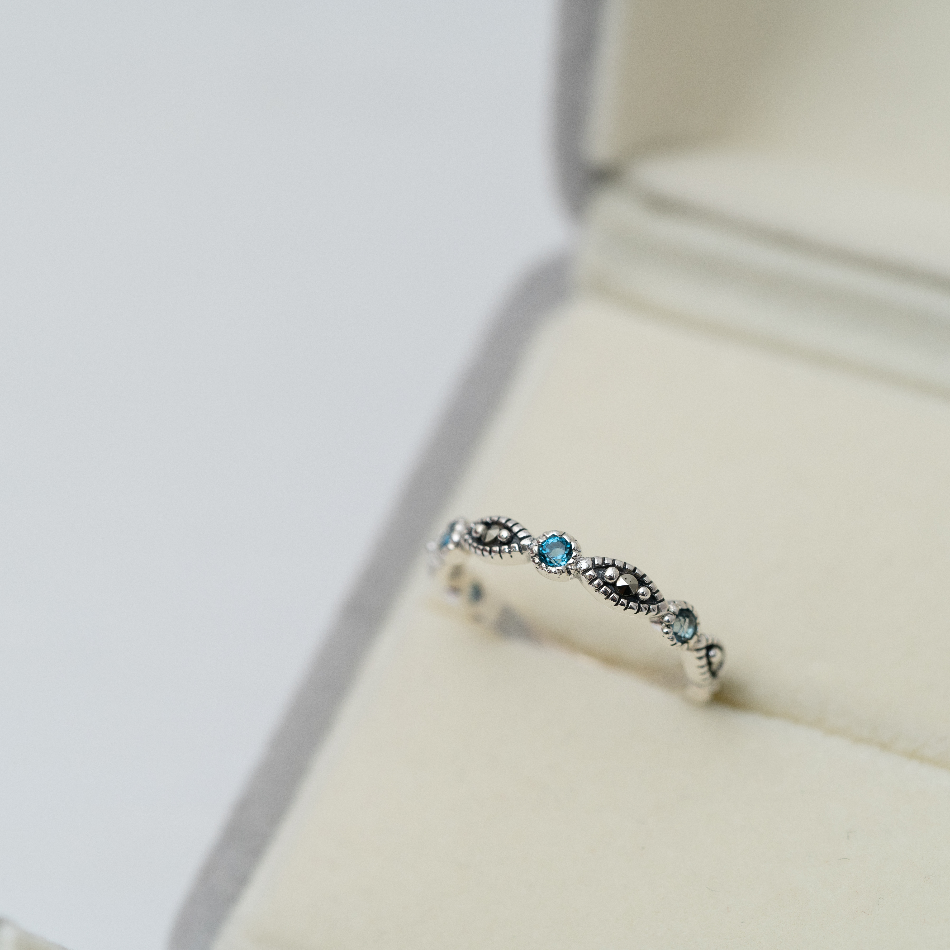 svr59 Blue London 礦石戒指