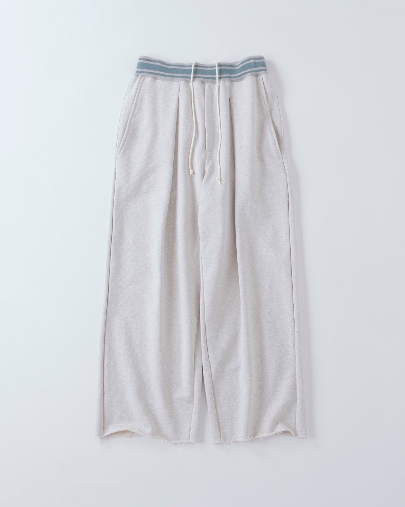 saby - RIB TUCK BAGGY PANTS (FRENCH TERRY) / 2COLORS saby - RIB TUCK BAGGY PANTS (FRENCH TERRY) / 2COLORS