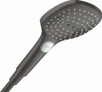 Hansgrohe Select E 120 雨中之舞三段按鍵式蓮蓬頭 (方)｜黑鉻色