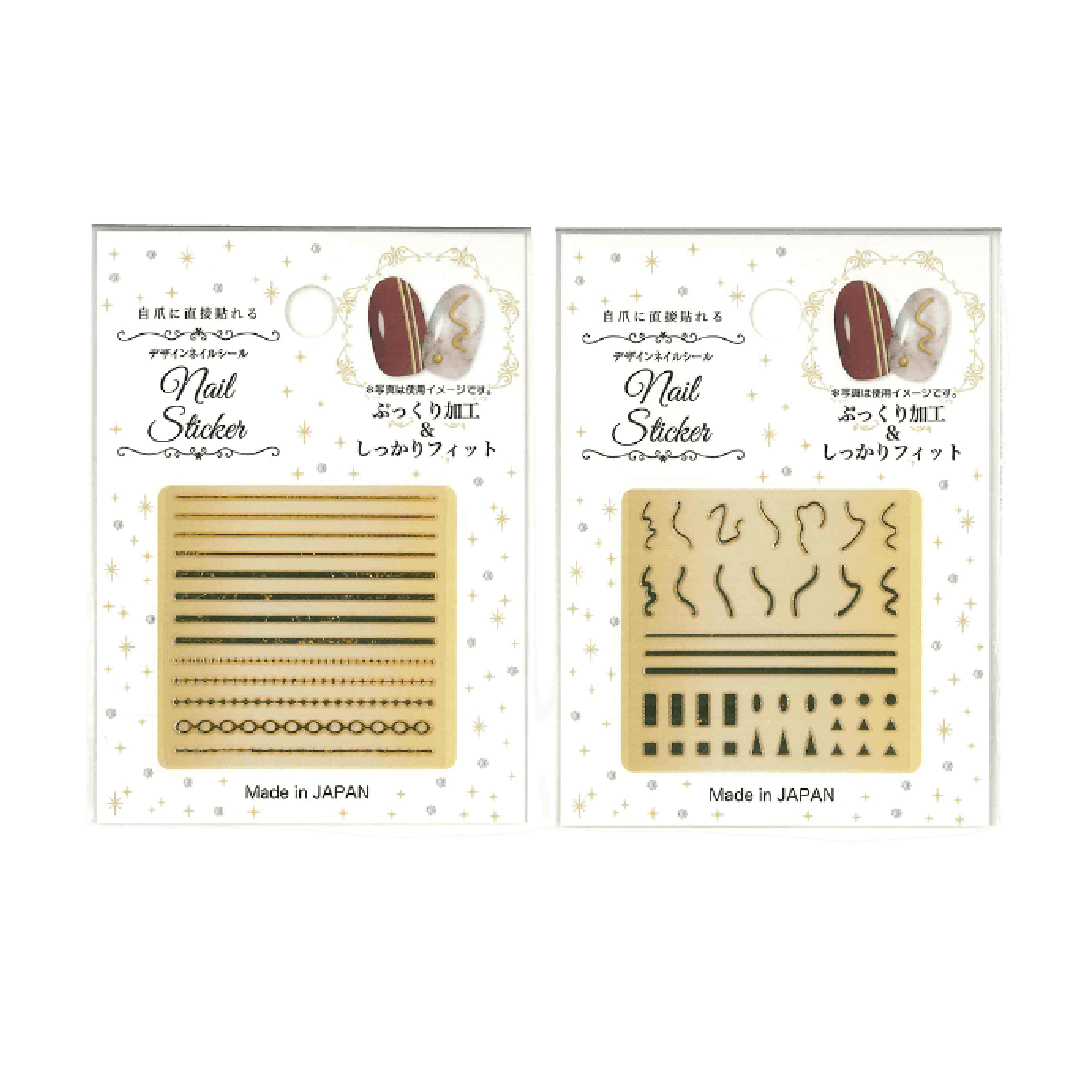 Motobayashi 指甲貼紙 Goldline&parts NAI-11 (3盒)