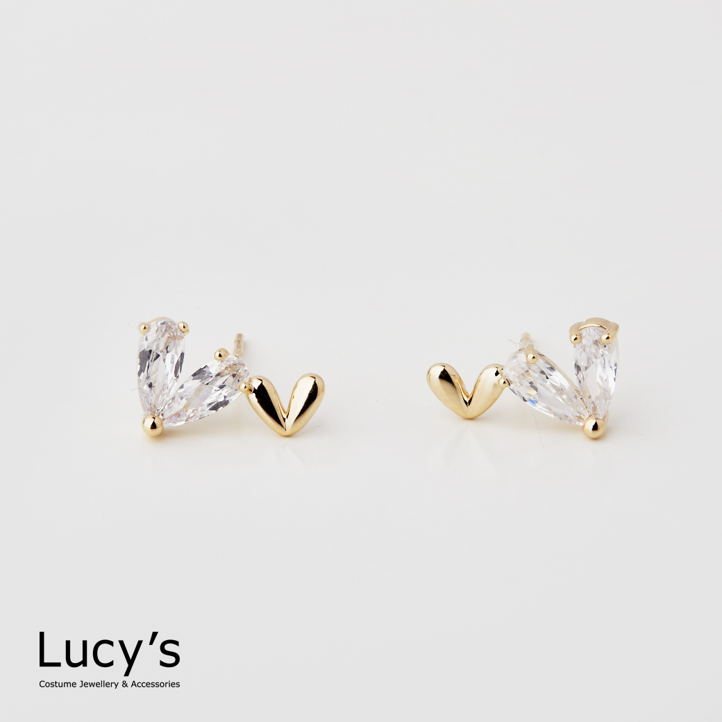 甜蜜雙心 耳環 (三色) (113042/113043/113044)