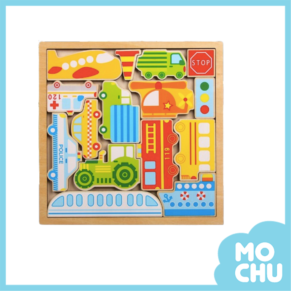 汽車大集合拼圖積木