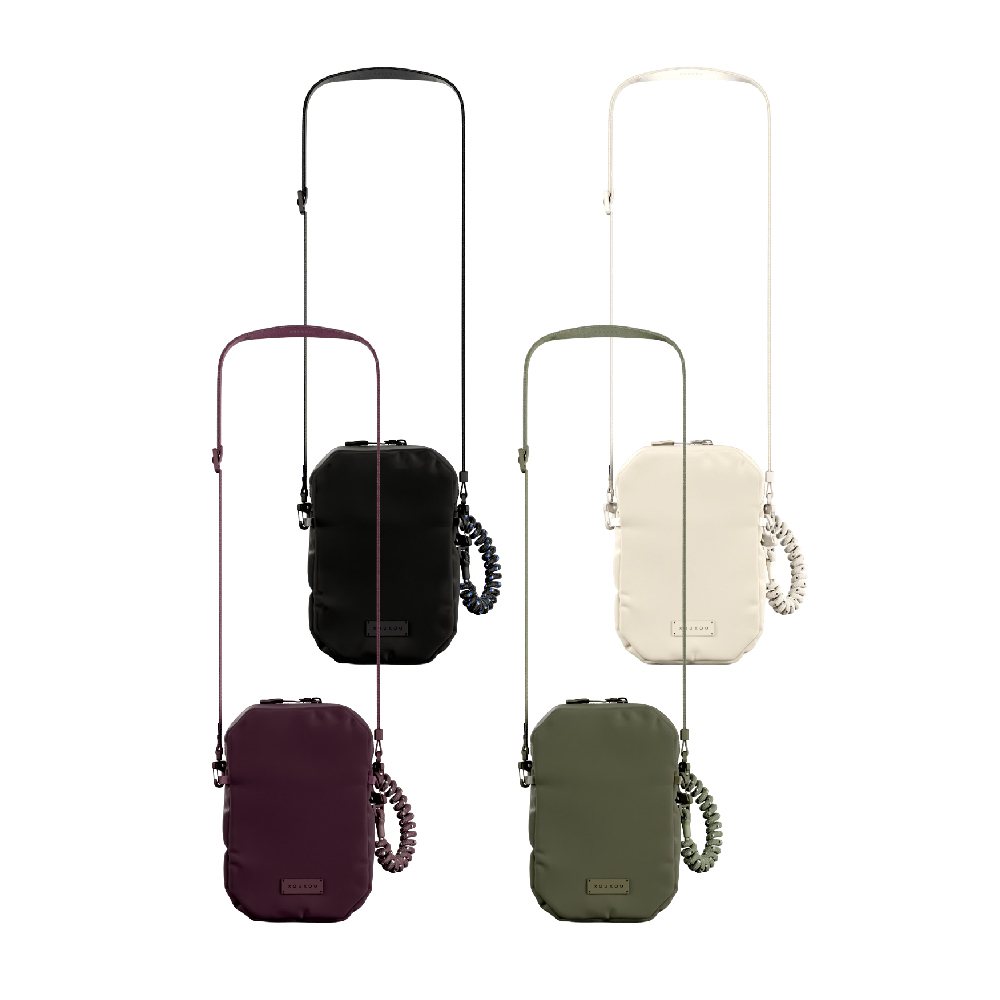XOUXOU | 單肩包＋扁帶/細背帶掛繩 黑色/軍綠色/勃根地紫色/白色【XOUXOU 品牌旗艦館】