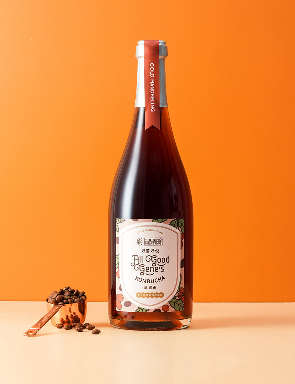 黃金曼特寧咖啡 康普茶  750ml/香檳瓶 （一植肉 x 好菌好俊 聯名）