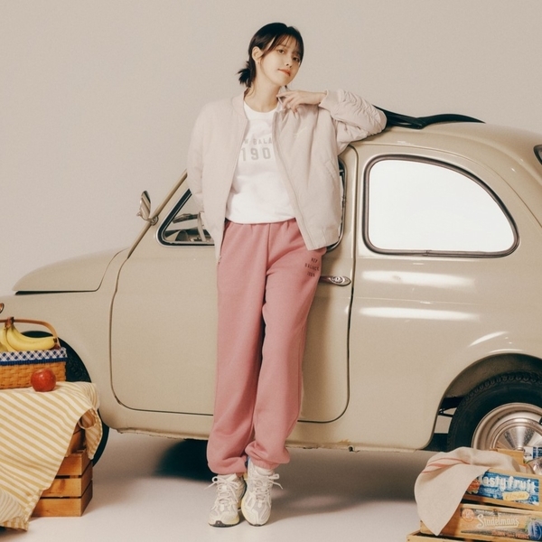 NEW BALANCE 長褲 NB 乾燥粉 LOGO 內刷毛 縮口 棉褲 女 AWP41508RSE