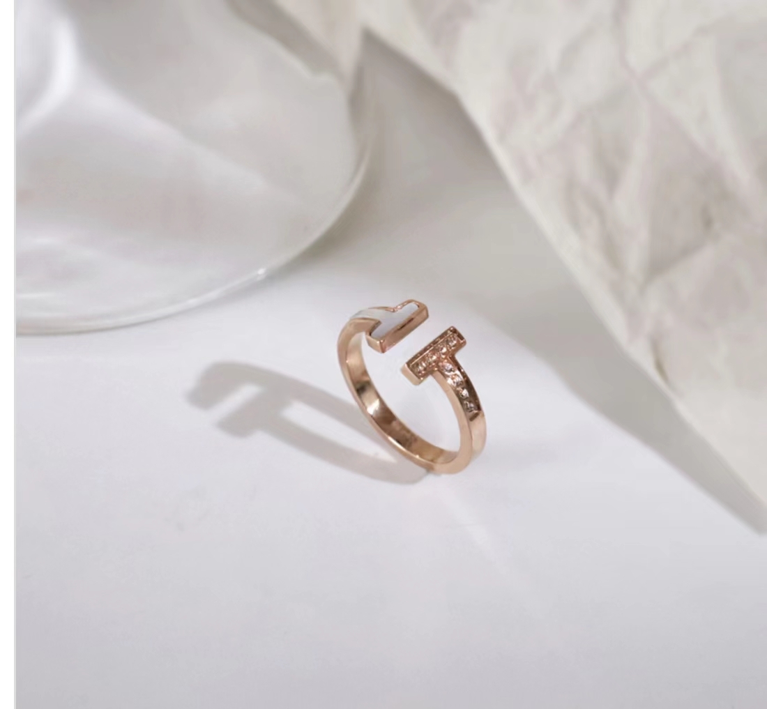 【全鋼】貝殼T字戒