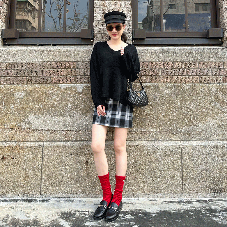 喜洋洋麻花中筒襪