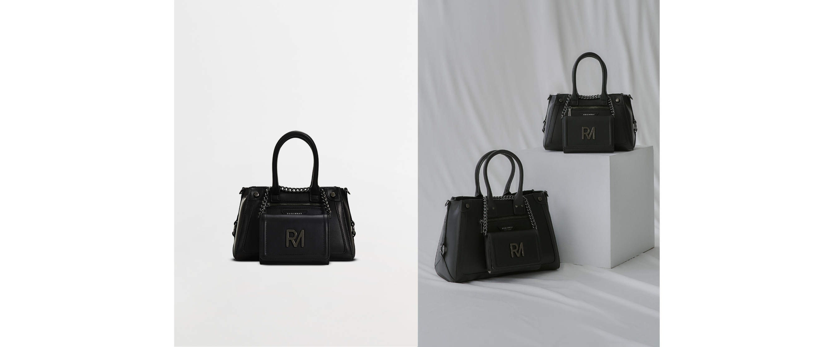 黑膠狂想手提包經典黑色調，酷帥穿搭的首選