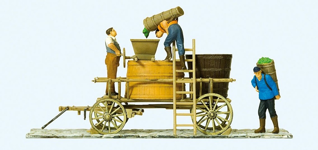 Preiser 30398 HO規 Winemaker's wagon standing by 準備釀酒