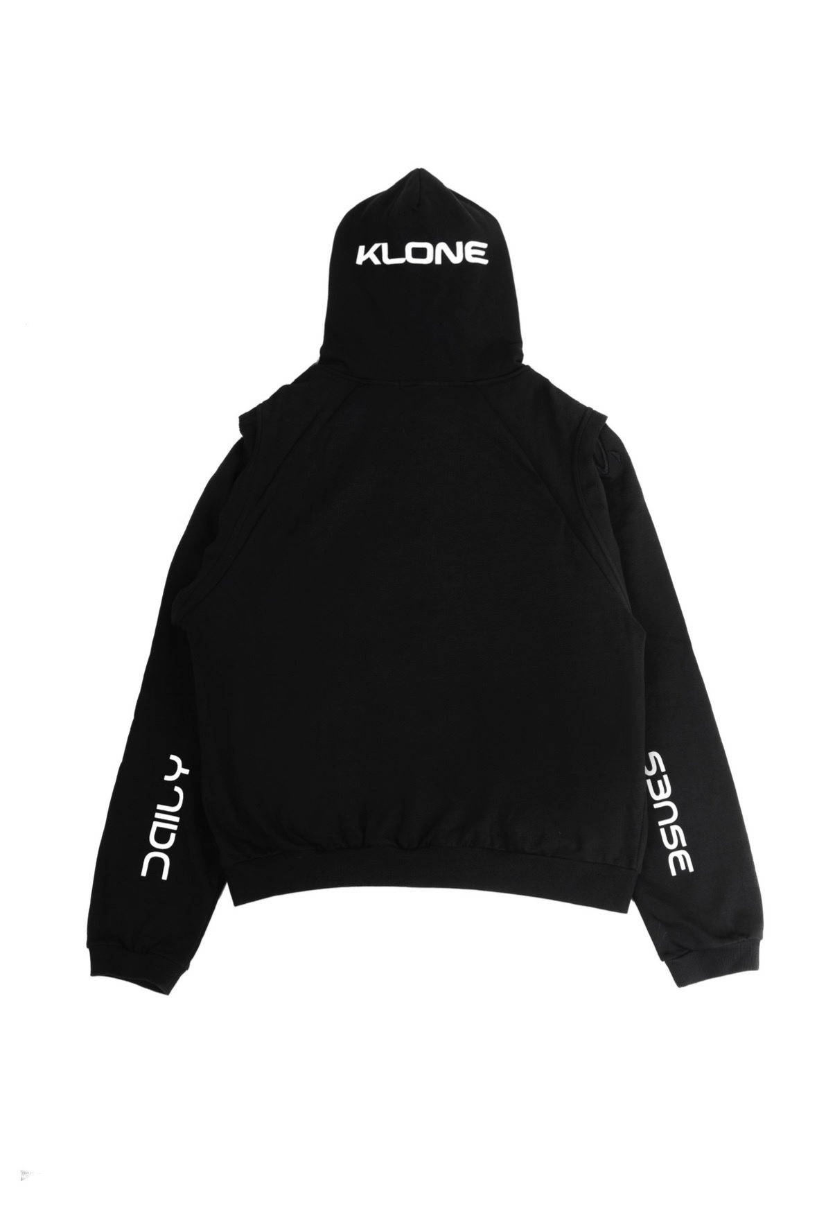 KLONE AW23 COLLECTION “ Daily Sense “  - “ Daily Sense “ Vest Hoodie - Washed Black