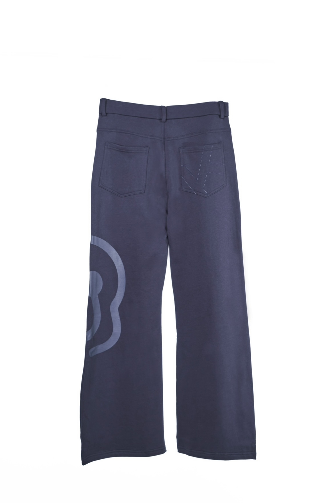 KLONE SS23 COLLECTION “KLONE with the K”  - Printed wide leg cotton pants - Grey blue