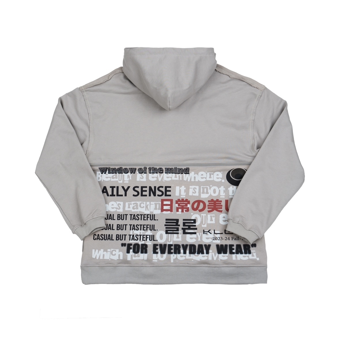 KLONE AW23 COLLECTION  “ Daily Sense “  - 2 Ways Hoodie - Light Grey