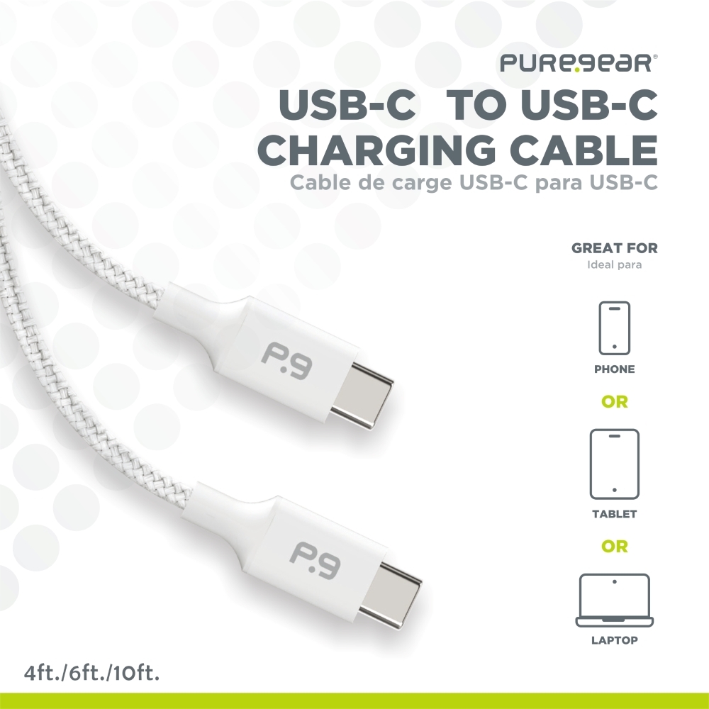 【買一送一CP超值選】USB-C to USB-C 認證高速傳輸線 / 白色 (3M)