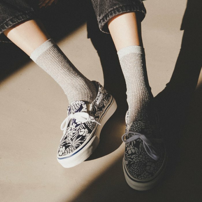 【3 Pairs SET】Banana Sisters Pearl See-through Socks