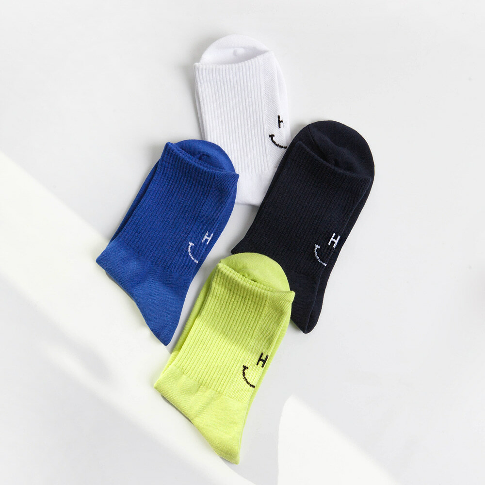 【3 Pairs SET】Banana Sisters Hi-Bye Sporty Crew Socks