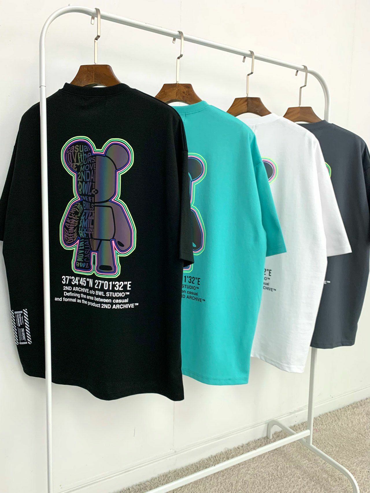 3M反光熊仔英文字短袖Tee 2nd ARCHIVE-087T