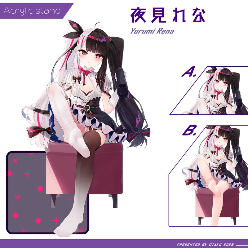 「ACG.GO」「同人代購」FF42 彩虹社 - 夜見れな Yorumi Rena 亞克力雙面立牌 - [耕太]