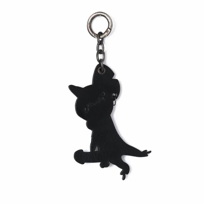 Plateau leather key chain