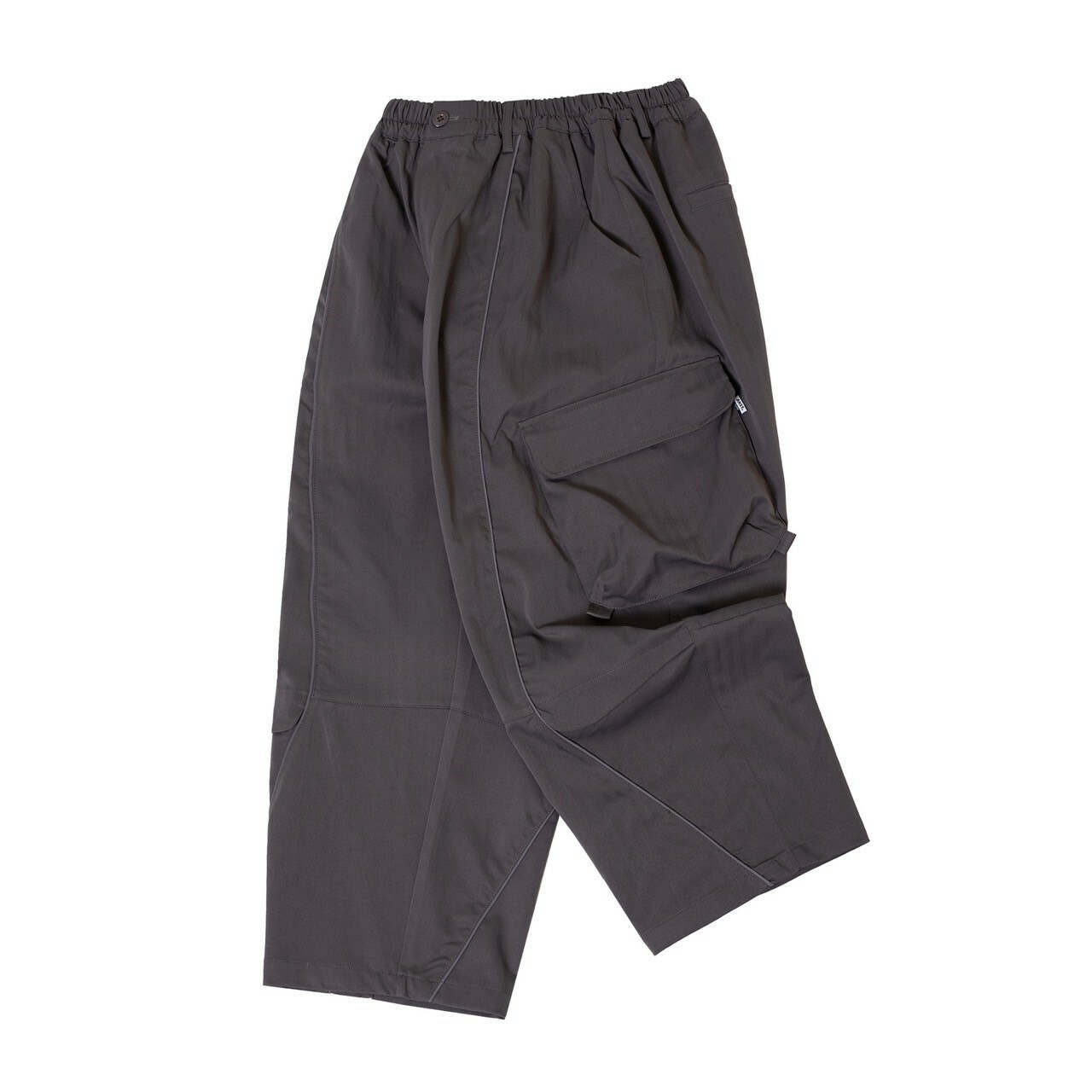 ANST 八袋 撞色出芽可掀袋寬褲 深灰/黑色 ST.30