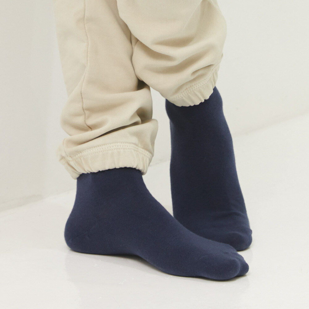 【3 Pairs SET】Banana Brothers Anton Daily Plain Crew Socks 3Feet