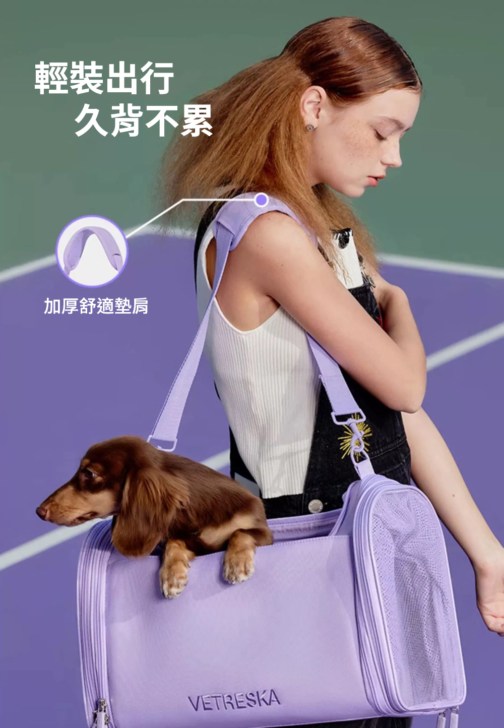 Vetreska 香芋紫寵物外出袋