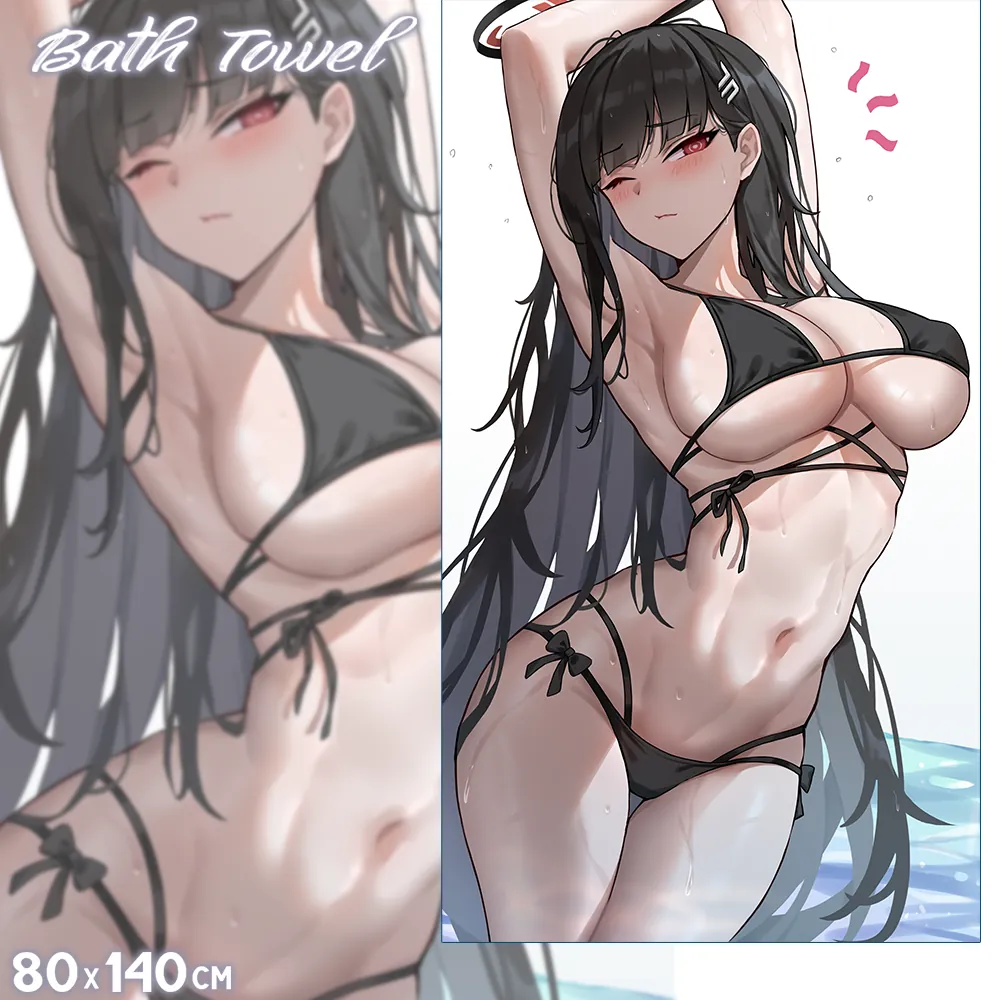 「ACG.GO」「同人代購」FF42 蔚藍檔案-調月リオ Tsukatsuki Rio <Bikini VER> 浴巾 - [雪赤]