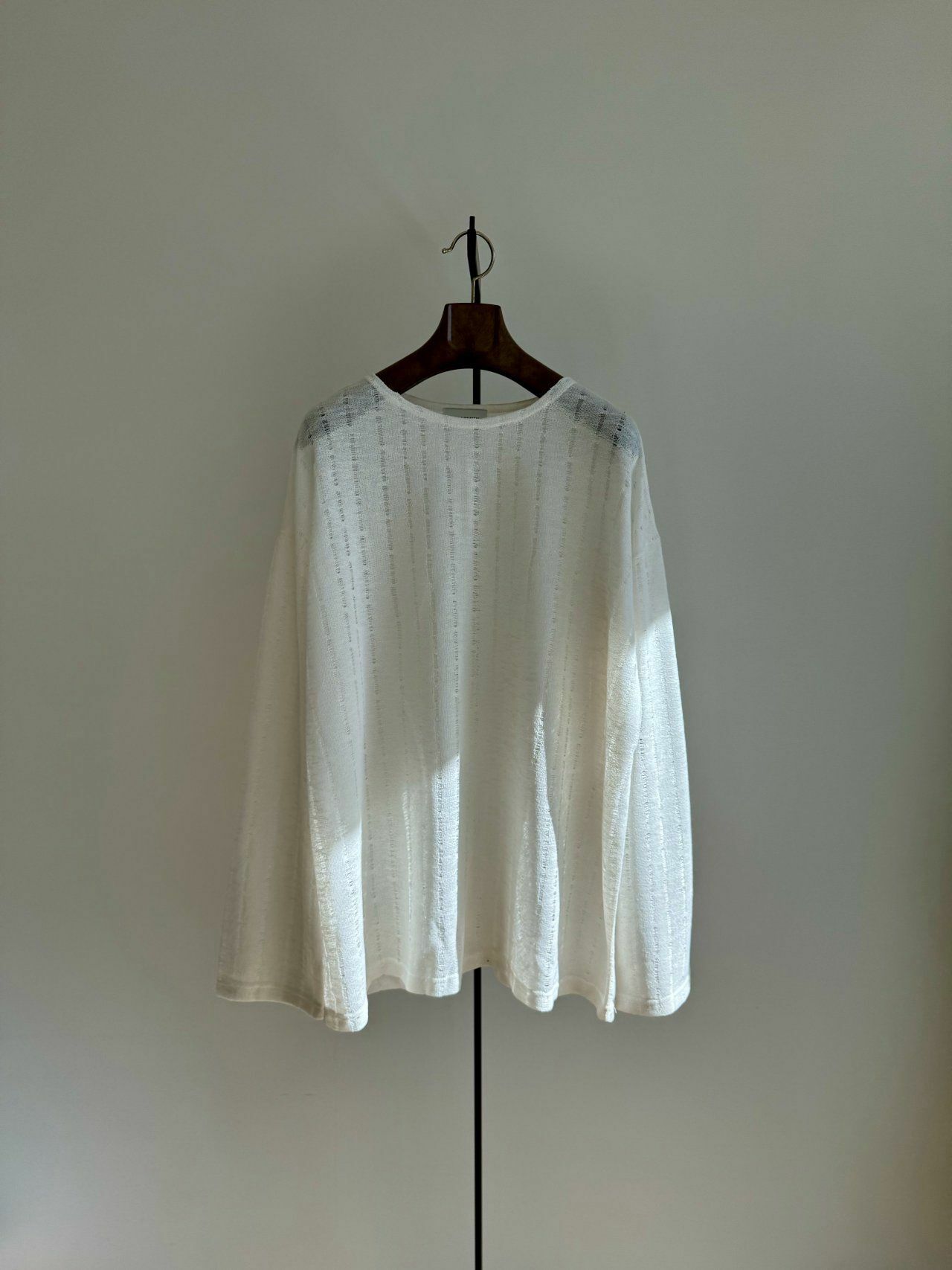 淨色暗紋長袖衫 MALENKII-047T