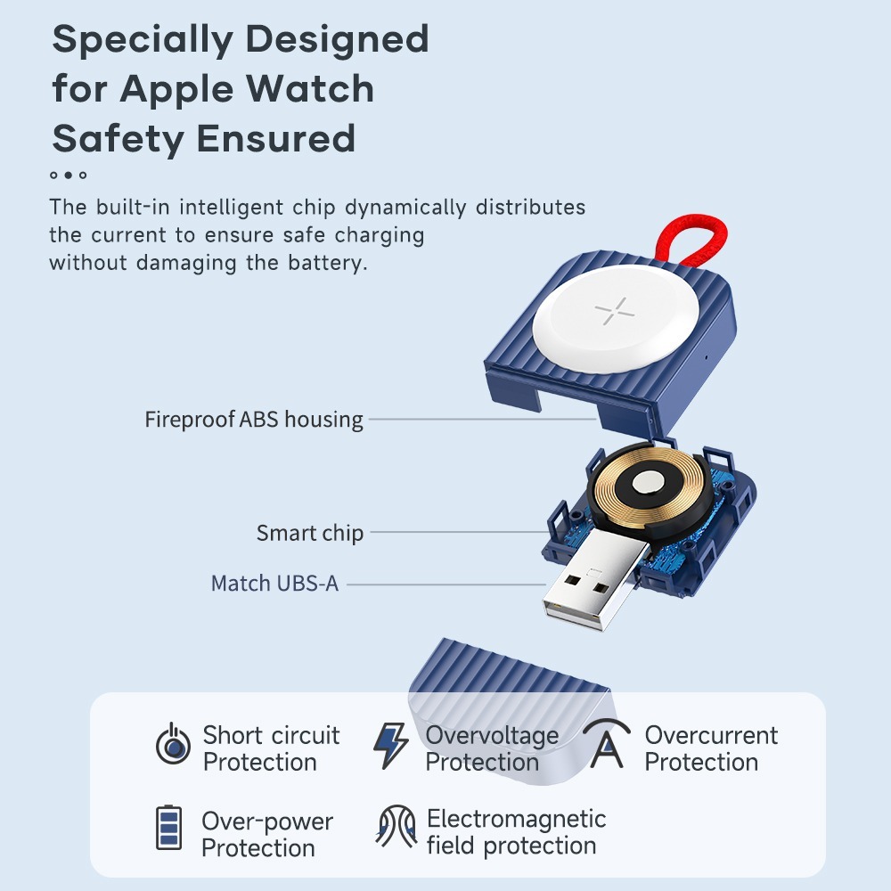 Rock 迷你便攜式Magsafe蘋果手錶充電器