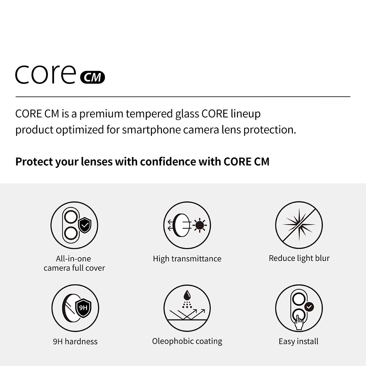 araree Core Camera 強化玻璃 全覆蓋鏡頭保護貼 -Galaxy S24 Series