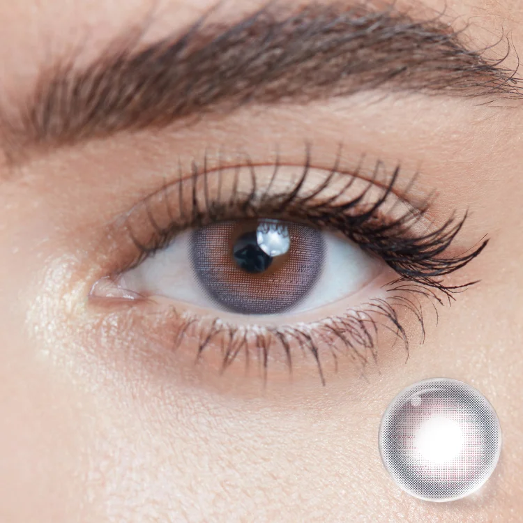 [日拋] moody Lenses x AYAYI META PUPIL 1 Day Parallel Border (Pinkish grey) 平行邊界 光欄拉絲 美妝隱形眼鏡｜每盒10片