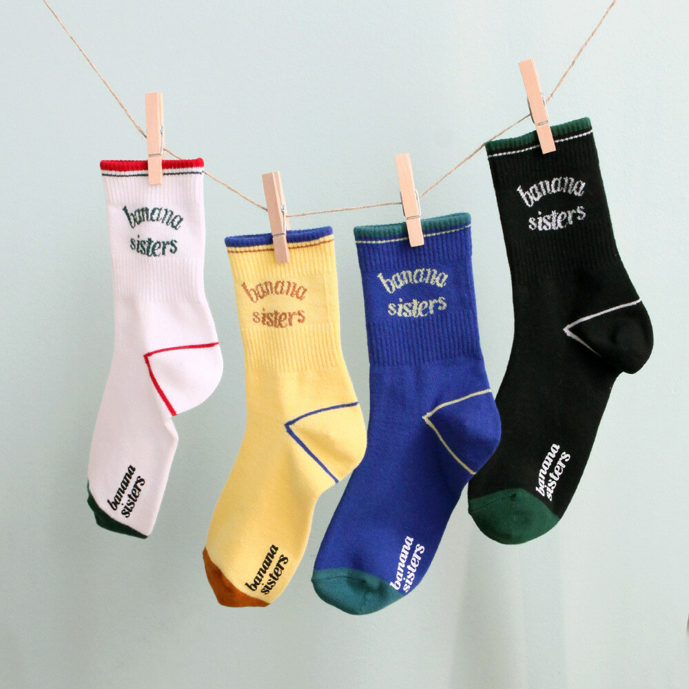 【3 Pairs SET】Banana Sisters Vibe Signature Lettering Set