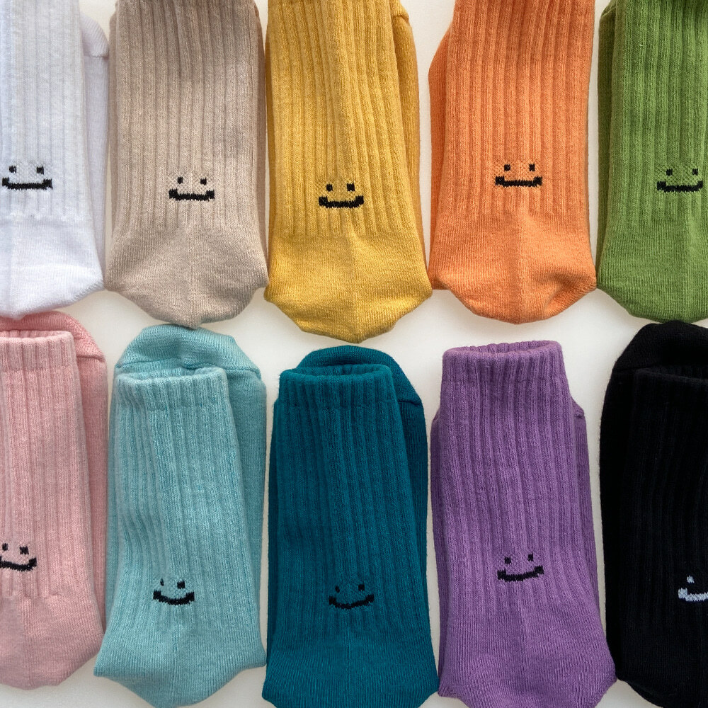 【3 Pairs SET】Banana Sisters Big Smile Socks