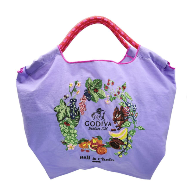 【現貨】Ball & Chain 巧克力品牌聯乘刺繡手挽袋