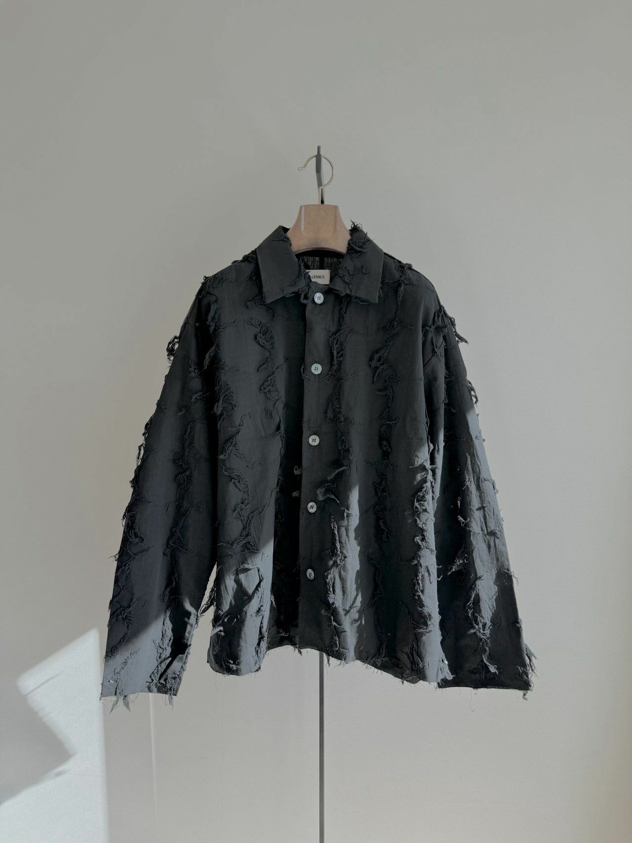 淨色流蘇長袖恤衫 MALENKII-053S