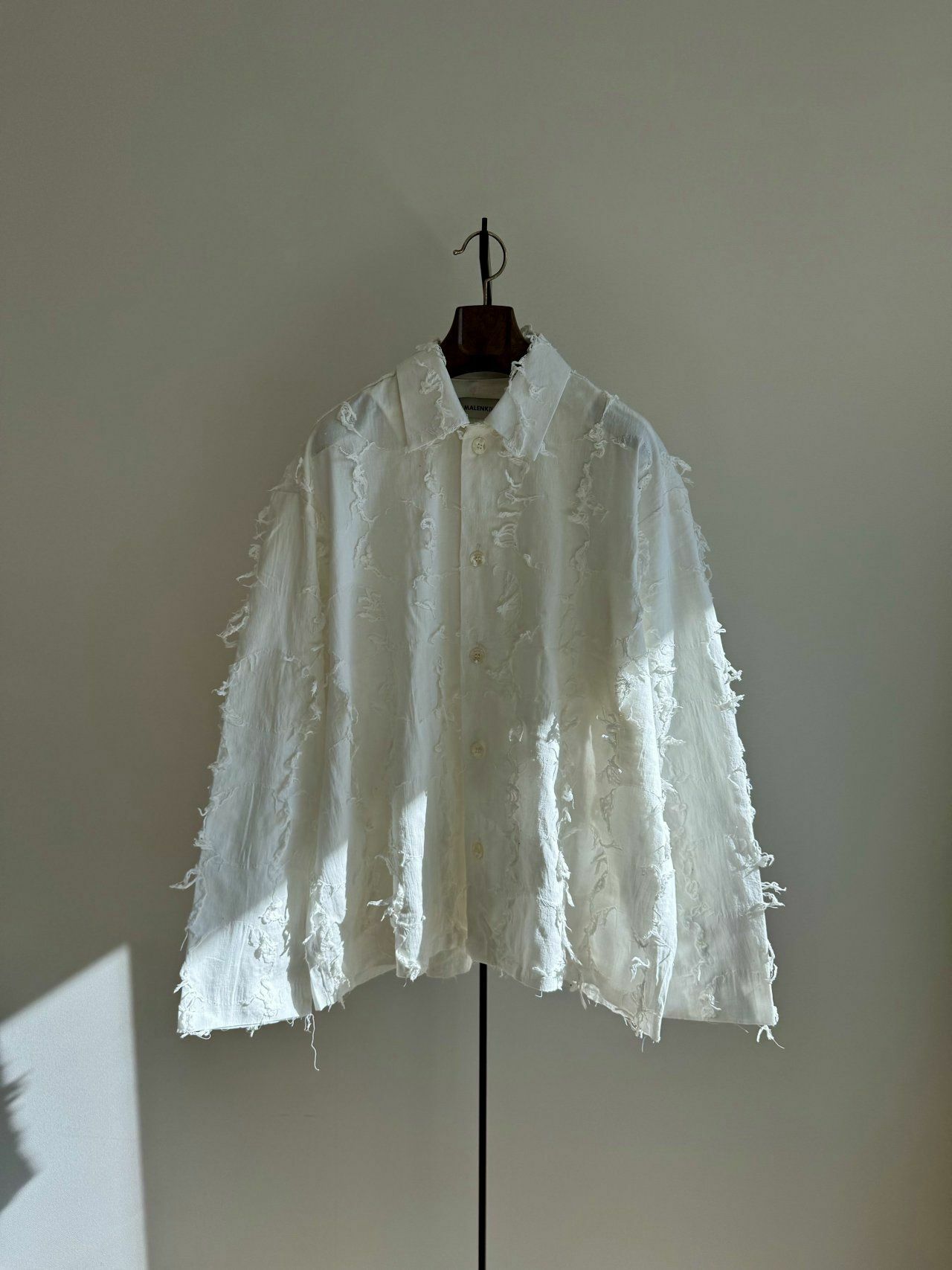 淨色流蘇長袖恤衫 MALENKII-053S