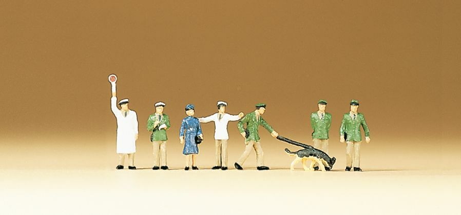 Preiser 79031 N規 Police with search dog 警察.警犬